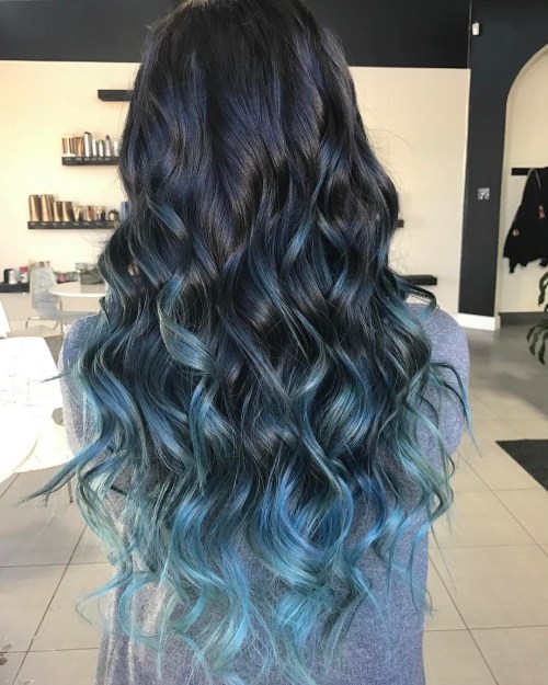 Sky light blue hair colour